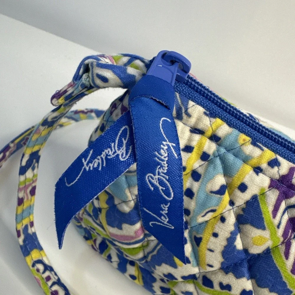 Small Vera Bradley Blue Capri Paisley Purse Handbag -Retired Print